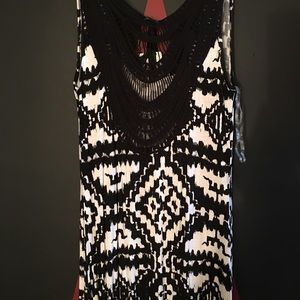 New Seven 7 maxi crochet dress- black- sz small